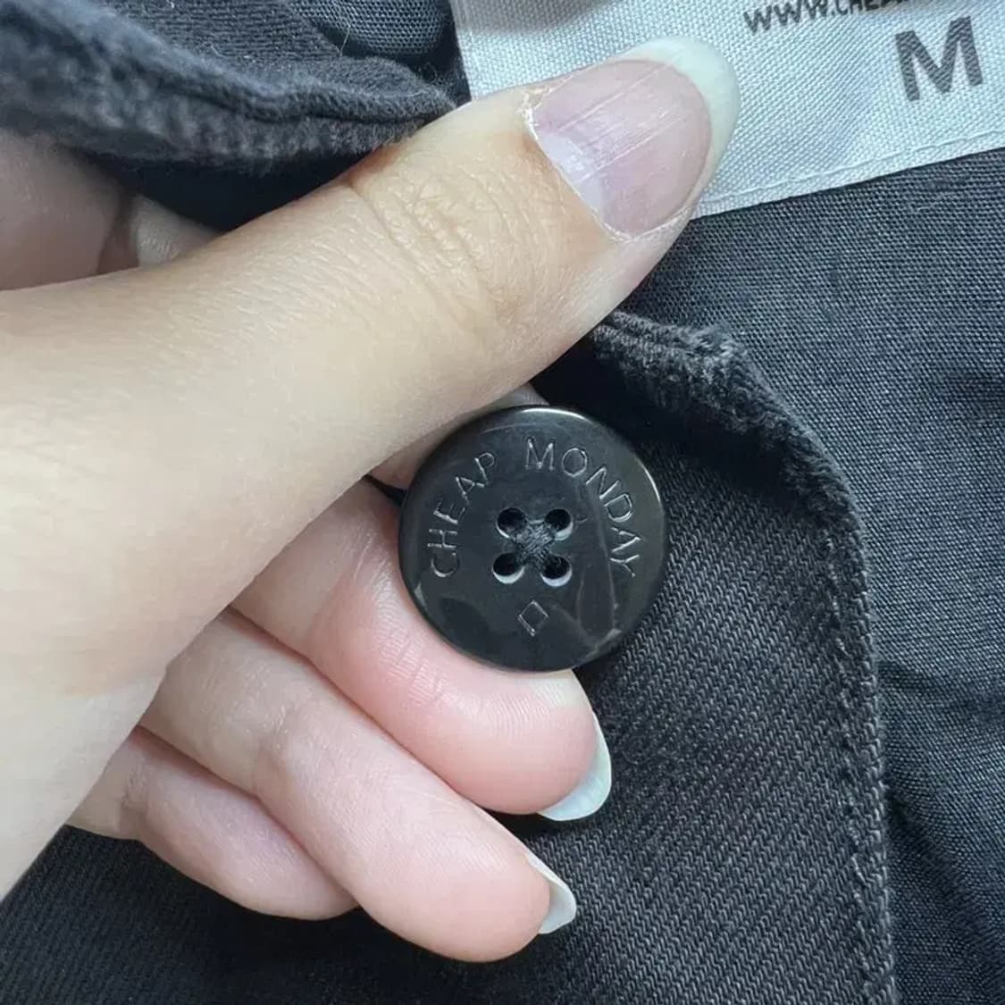 스몰 칩먼데이 봄 남자 봄버 면 자켓 블랙 빈티지 롱자켓룩 상품이미지8