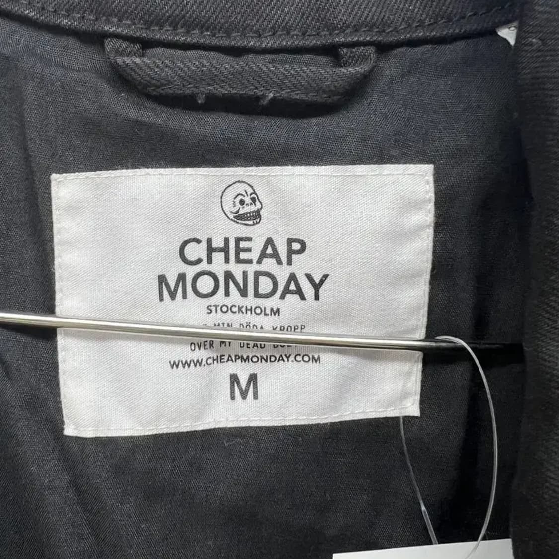 스몰 칩먼데이 봄 남자 봄버 면 자켓 블랙 빈티지 롱자켓룩 상품이미지9