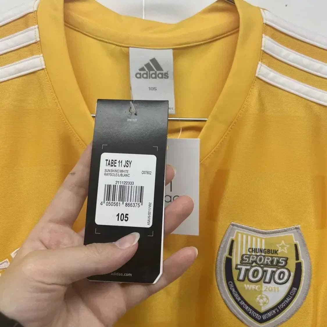 새상품 WFC 아디다스 충북스포츠토토 여자축구단 유니폼져지 105 상품이미지6