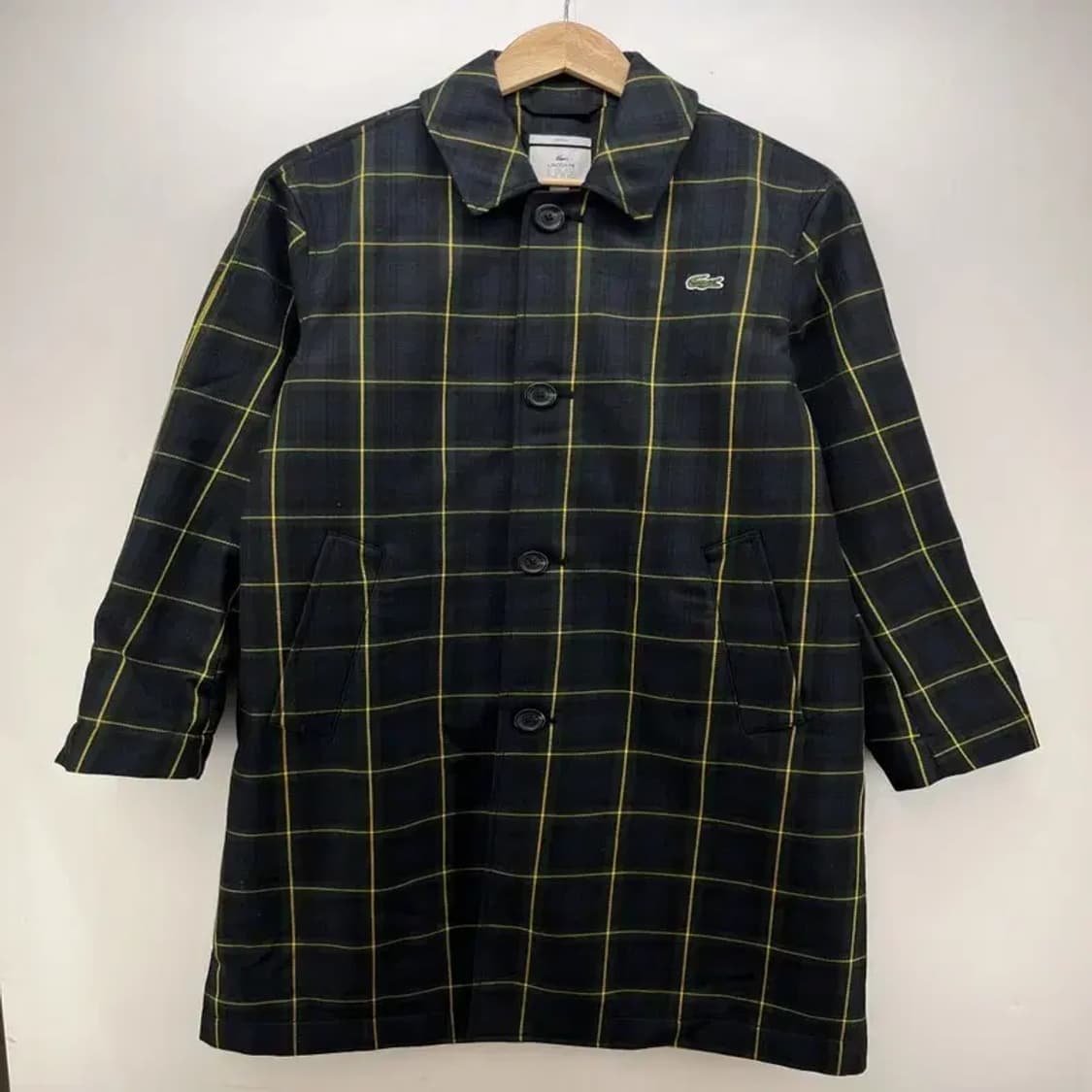XXS 라코스테 라이브 남여공용 체크 트렌치코트 빈티지상태좋음 상품이미지2