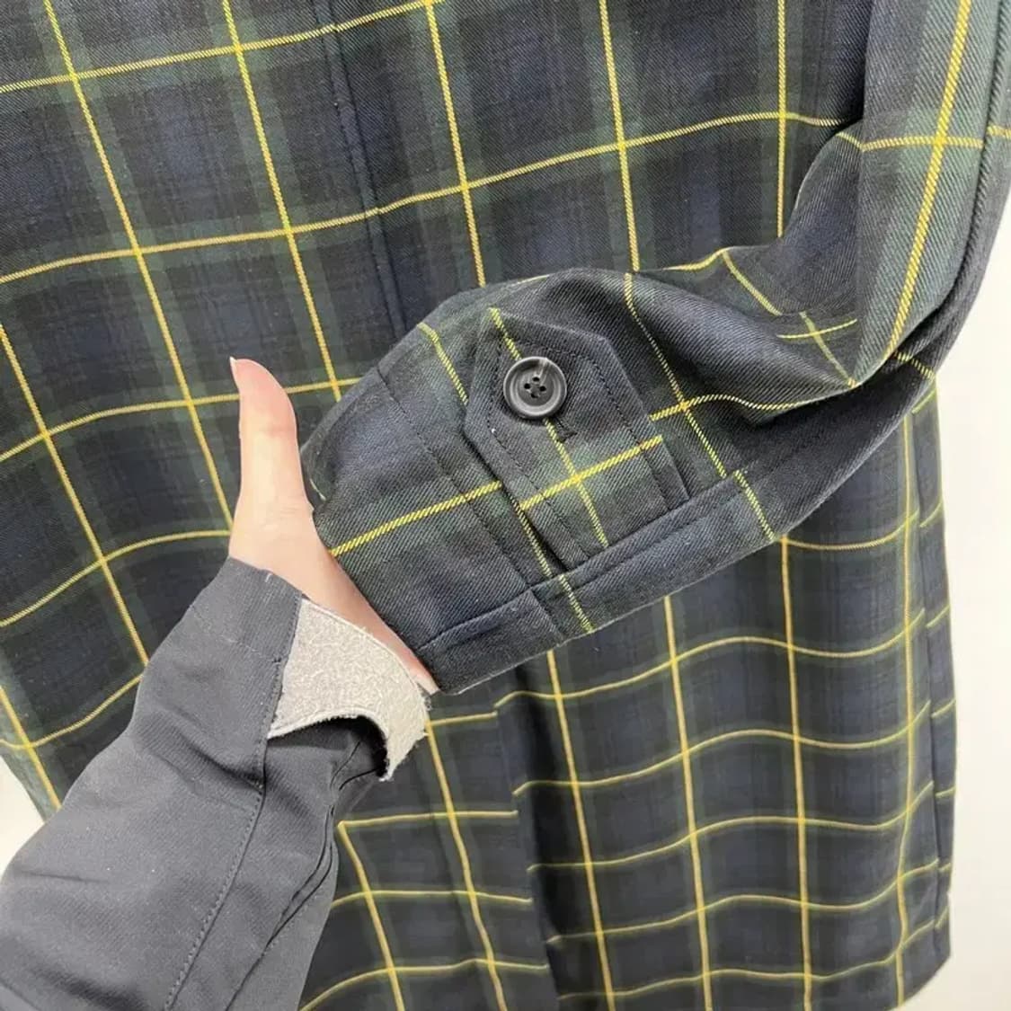 XXS 라코스테 라이브 남여공용 체크 트렌치코트 빈티지상태좋음 상품이미지3