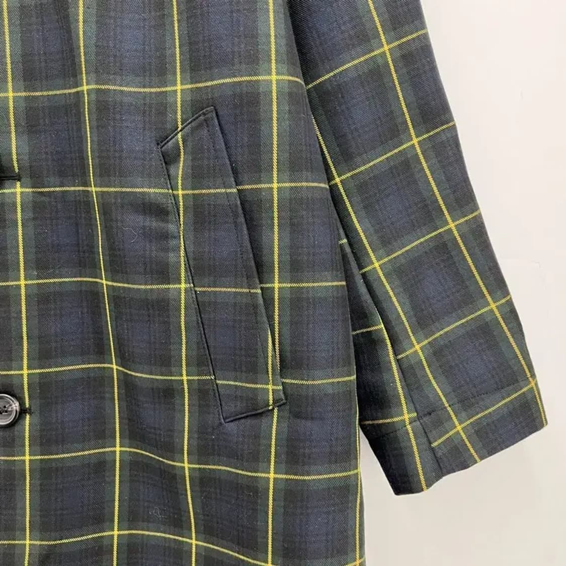 XXS 라코스테 라이브 남여공용 체크 트렌치코트 빈티지상태좋음 상품이미지8