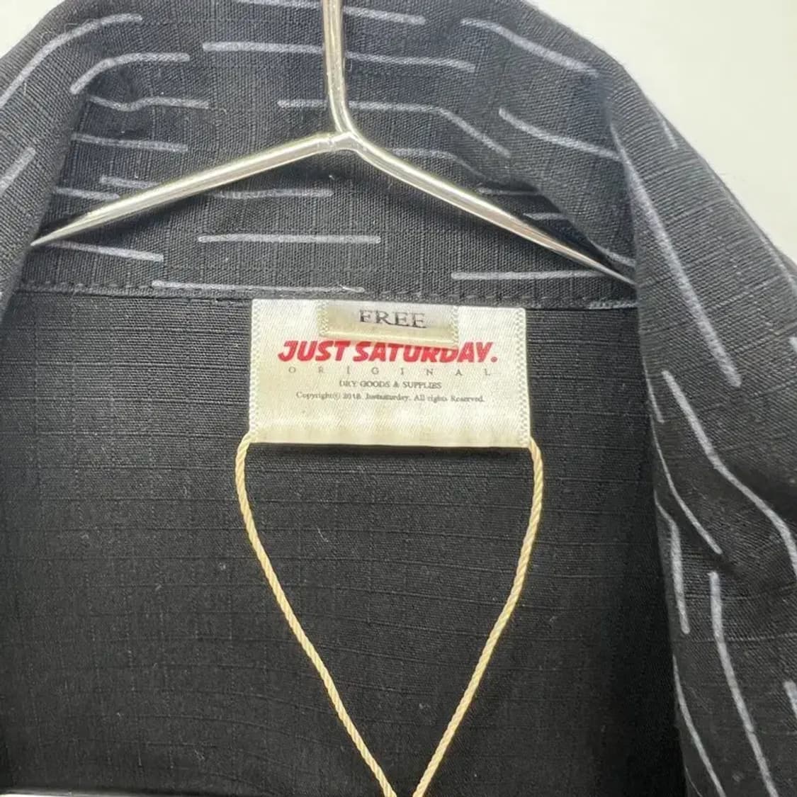 프리  저스트 세러데이 오버핏 스트라이프 반팔 셔츠 상품이미지6