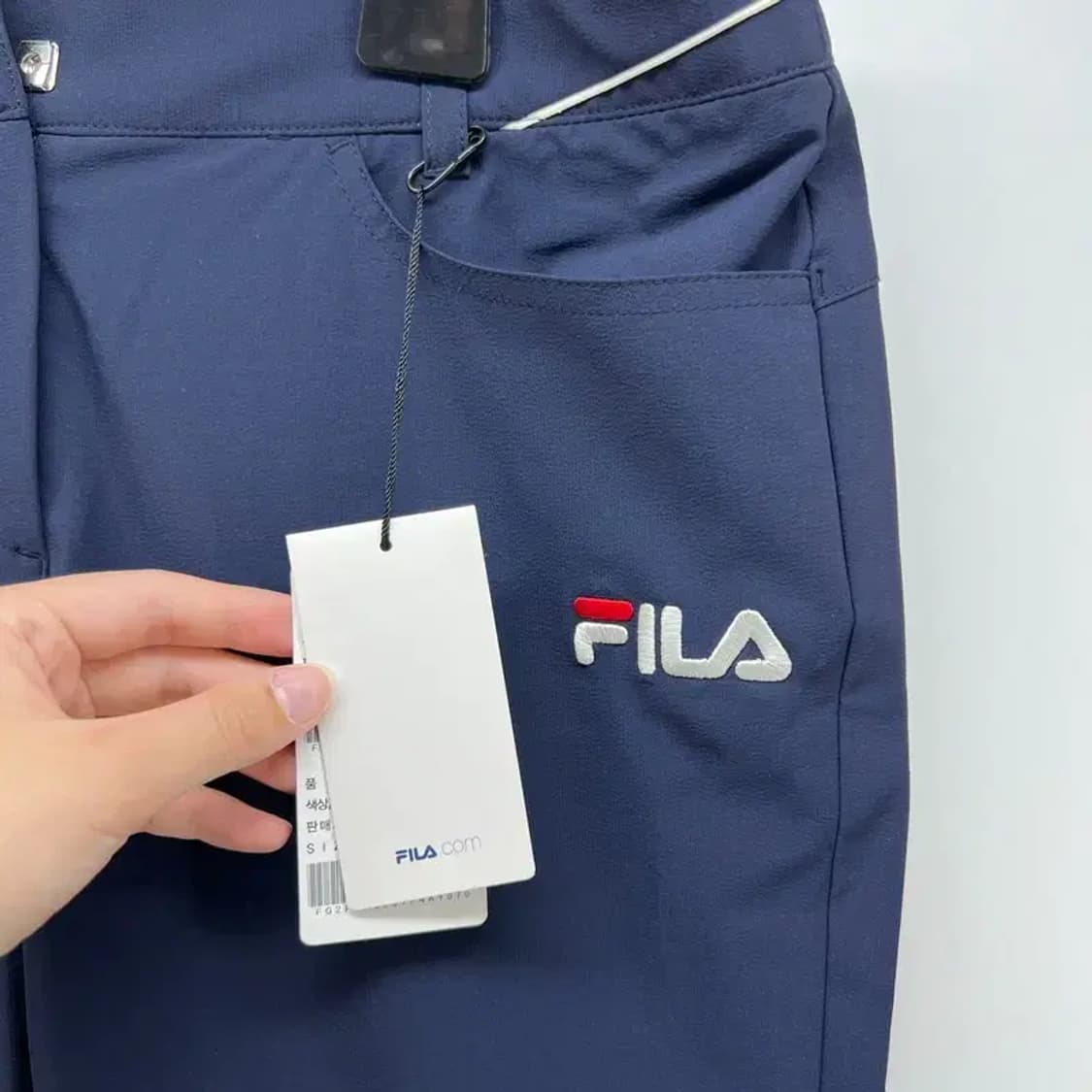 미사용 70사이즈 필라 여자골프웨어 기능성 팬츠 네이비 필드룩 상품이미지9
