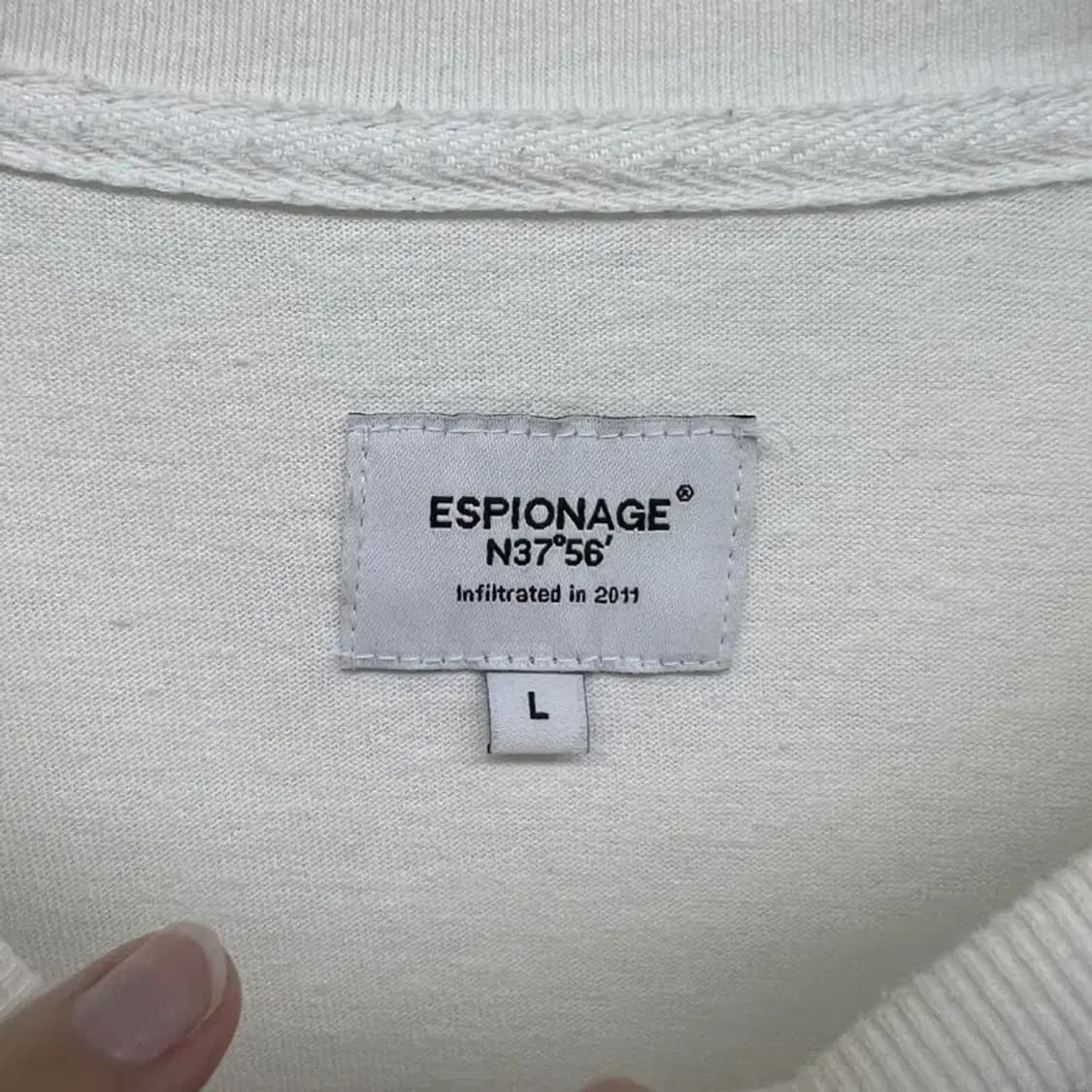 라지 에스피오나지 프린팅 오버핏 반팔티셔츠 여름룩 이너룩 상품이미지5