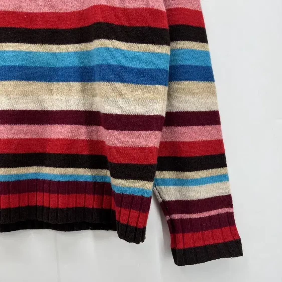 미디움 타미힐피거 스트라이프 반집업 멀티컬러 빈티지 오버핏 상품이미지3