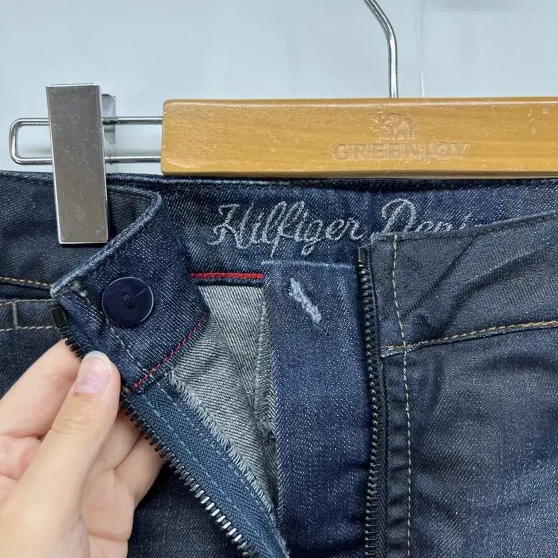 xl 여자 타미힐피거 여자 청데님 반바지 스커트 데님팬츠 빈티지 상품이미지4