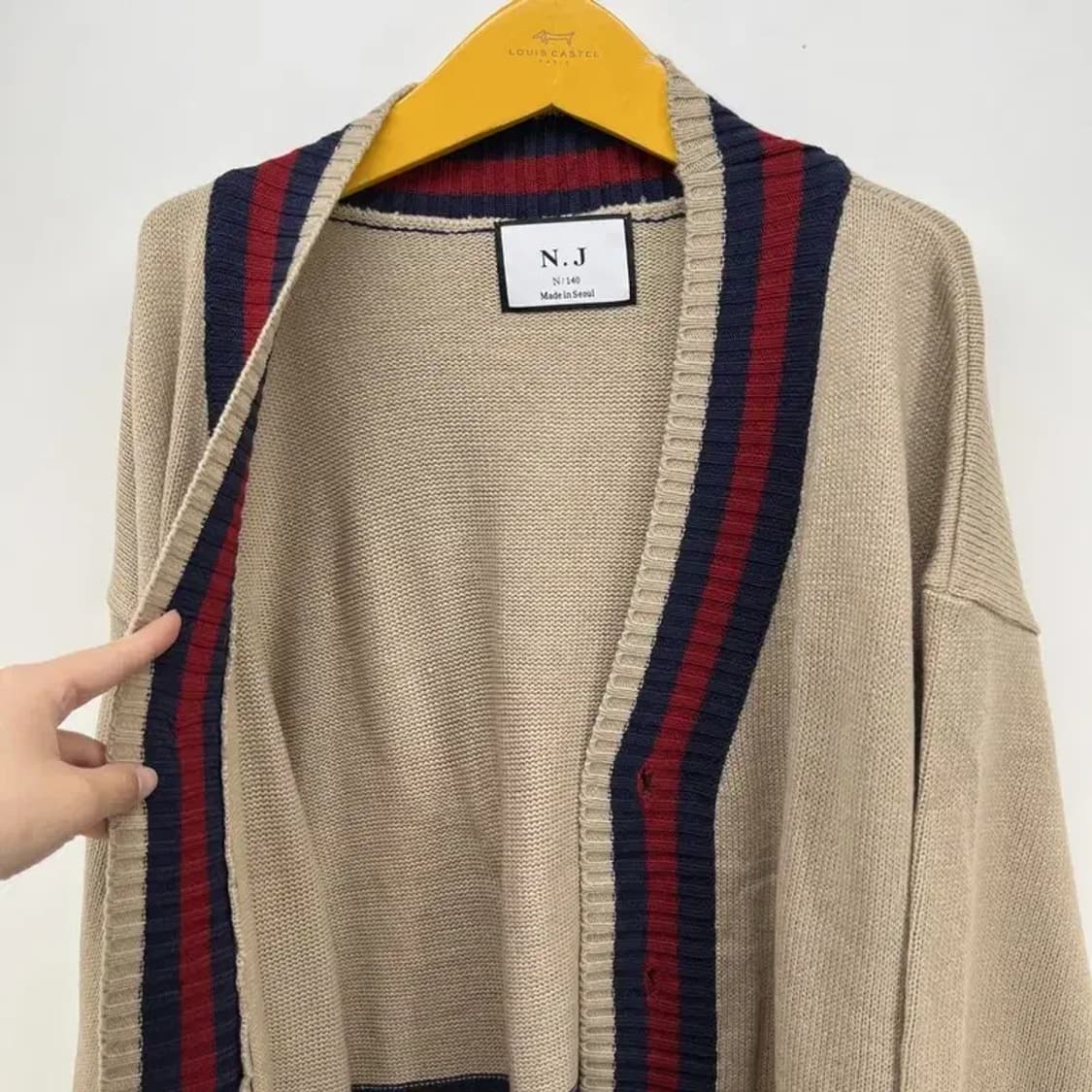 프리 오버핏 nj 남여공용 스타일 가디건 봄코디룩니트  빈티지 상품이미지5