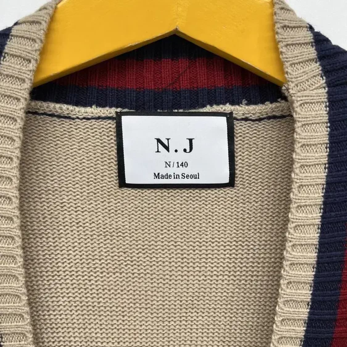 프리 오버핏 nj 남여공용 스타일 가디건 봄코디룩니트  빈티지 상품이미지6