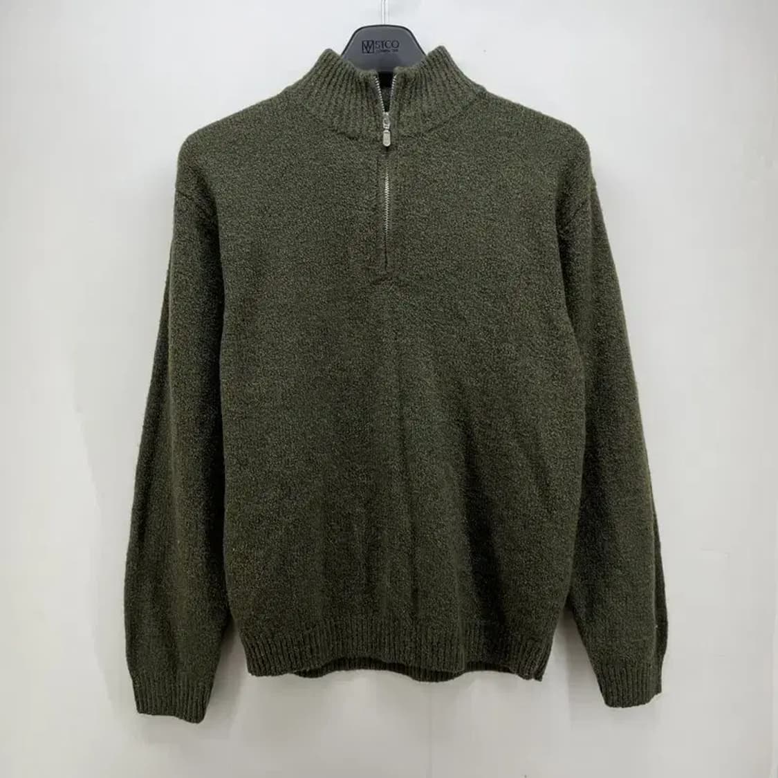 미디움 남자 오버핏 반집업 자켓 빈티지 그린 카키 집업 상품이미지1