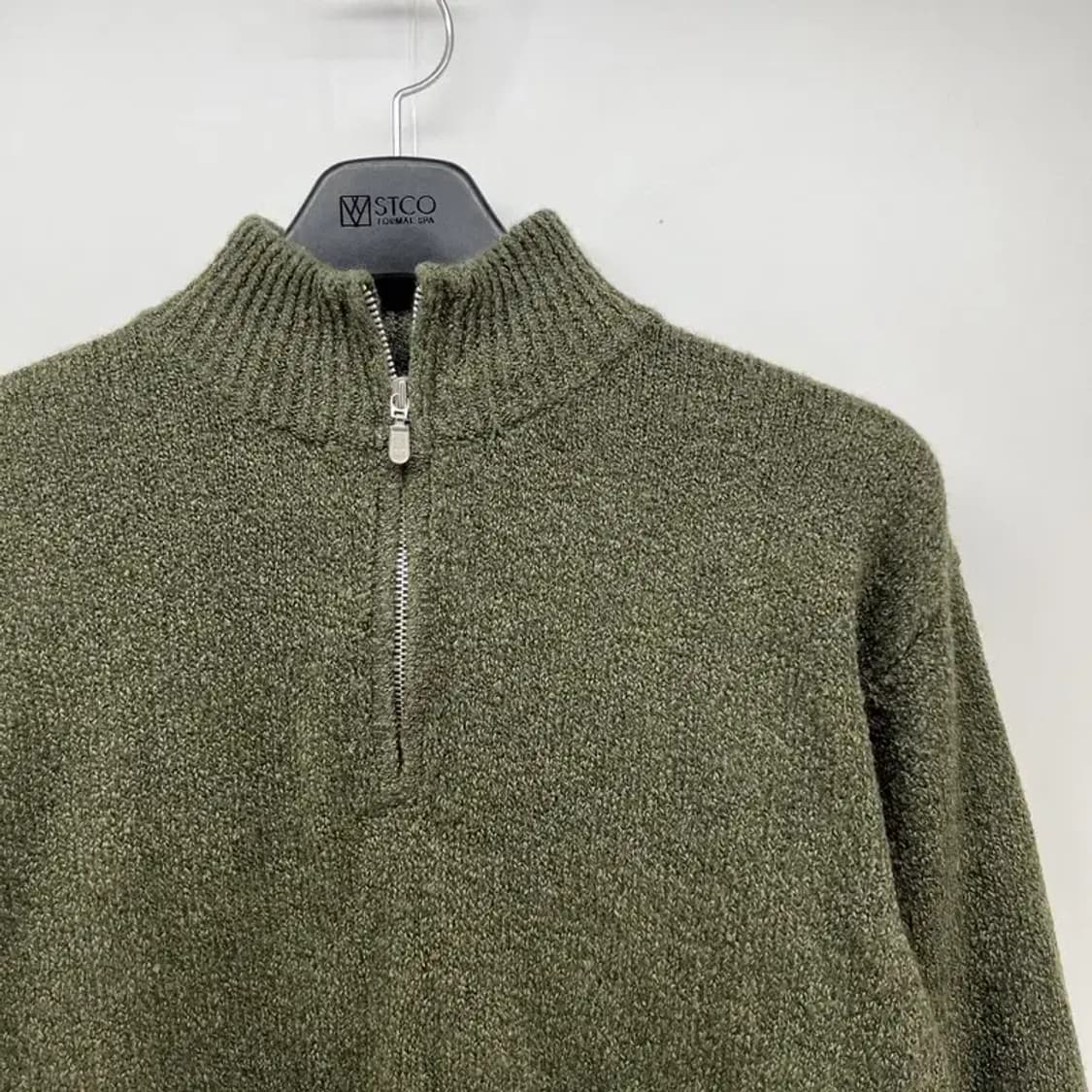 미디움 남자 오버핏 반집업 자켓 빈티지 그린 카키 집업 상품이미지3