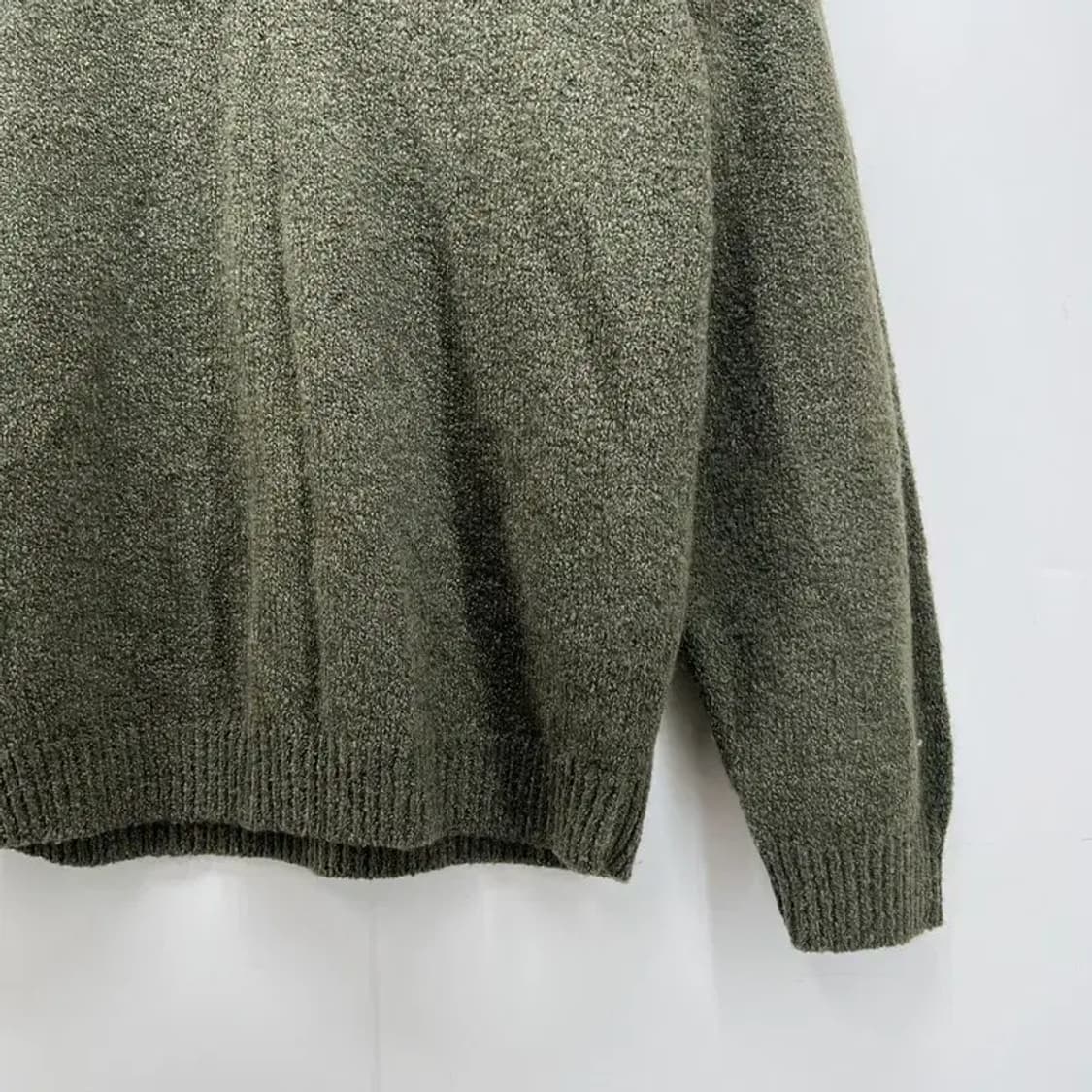 미디움 남자 오버핏 반집업 자켓 빈티지 그린 카키 집업 상품이미지4