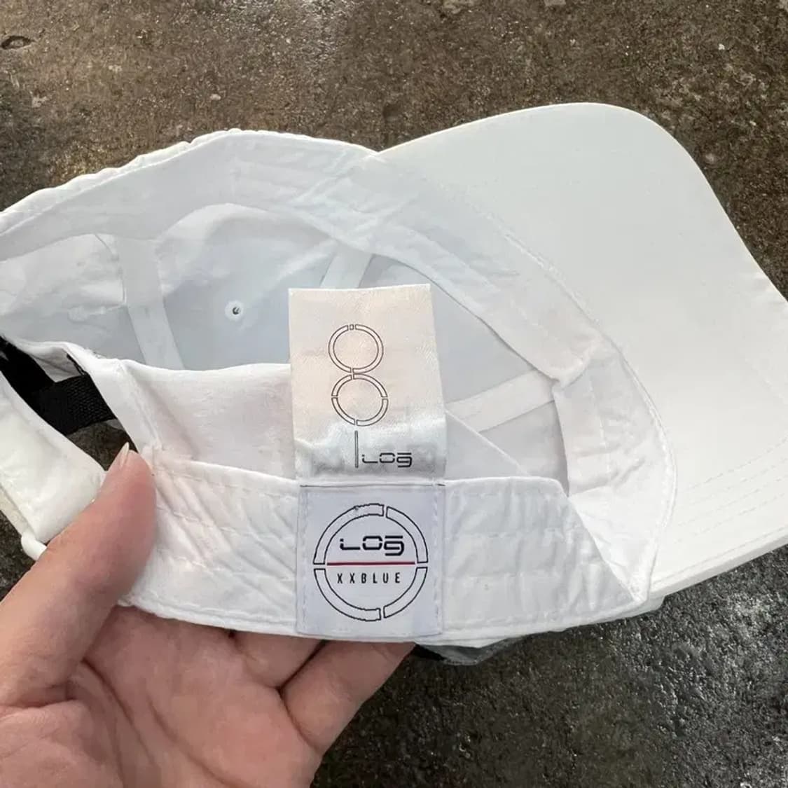 프리 LOGx XXBLUE 콜라보 테크웨어 화이트 볼캡 새상품급 상품이미지6