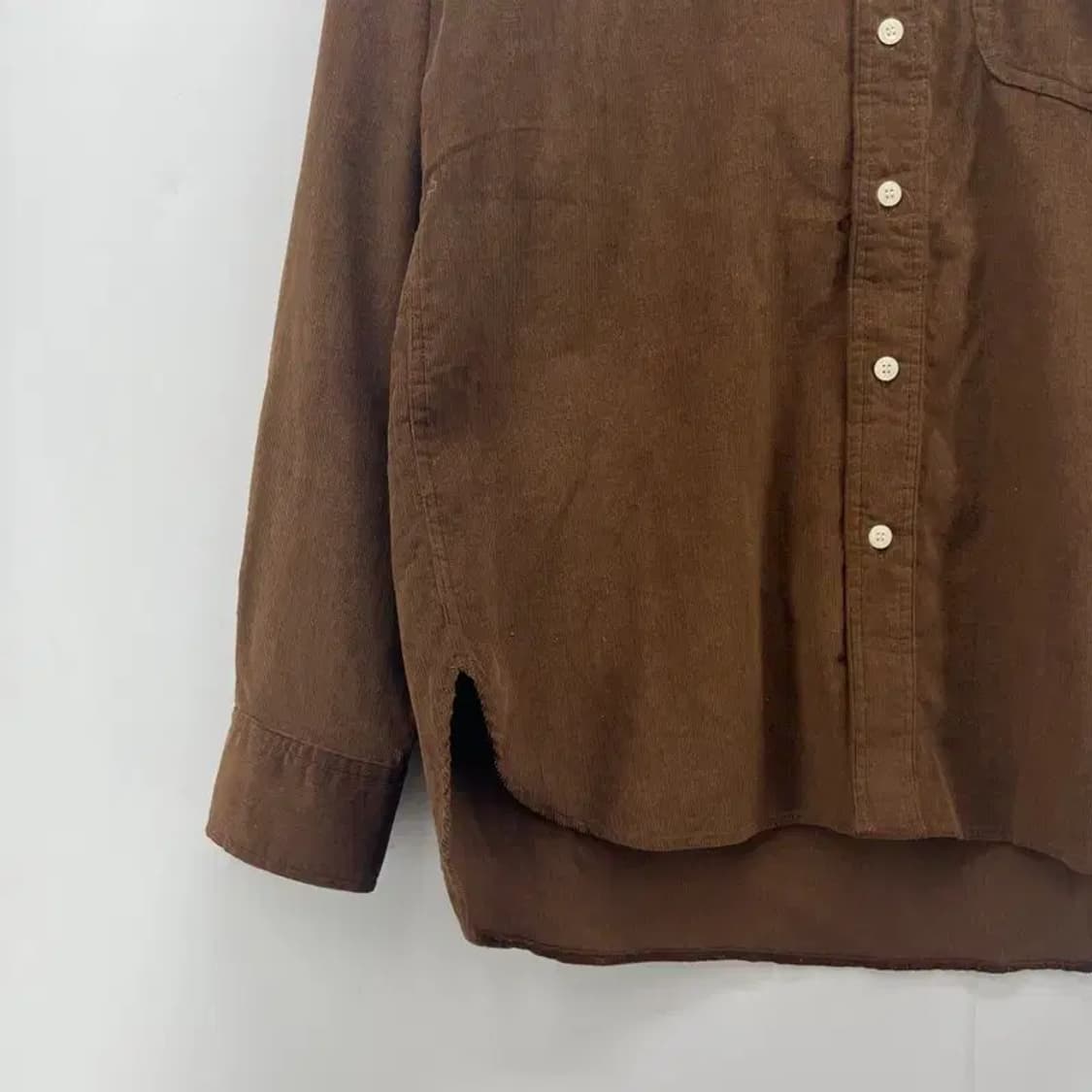 미디움 새상품 비슬로우 브라운 오버핏 셔츠 남방 봄룩 상품이미지4