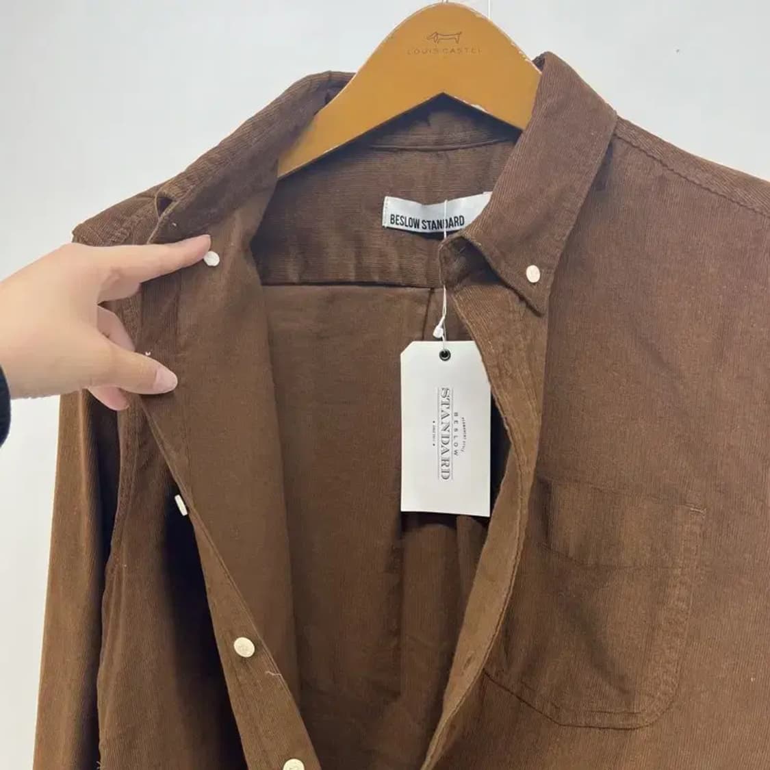 미디움 새상품 비슬로우 브라운 오버핏 셔츠 남방 봄룩 상품이미지5