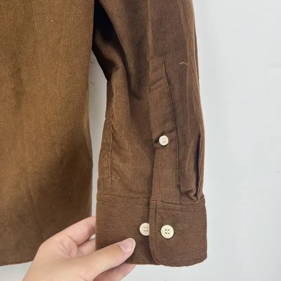 미디움 새상품 비슬로우 브라운 오버핏 셔츠 남방 봄룩 상품이미지6