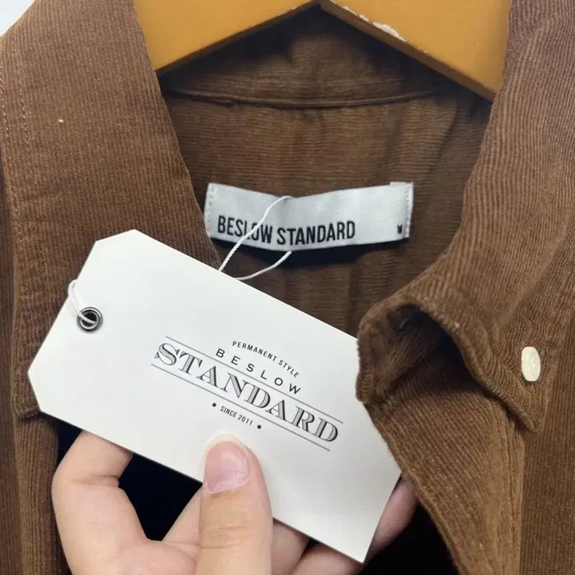 미디움 새상품 비슬로우 브라운 오버핏 셔츠 남방 봄룩 상품이미지7