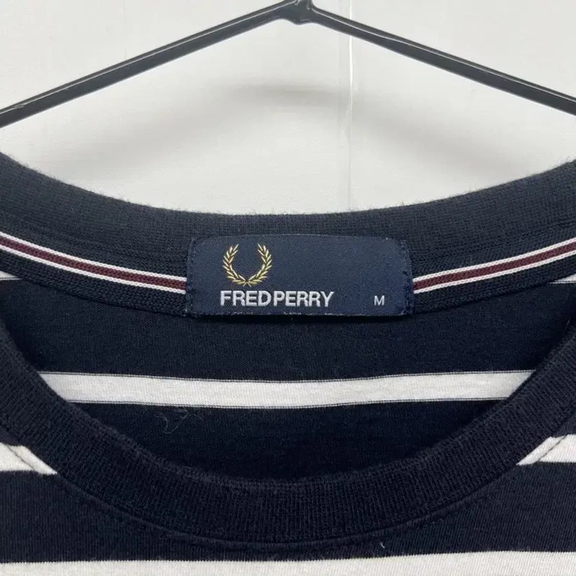 미디움 스트라이프 FRED PERRY 스트라이프 반팔 티 상품이미지5