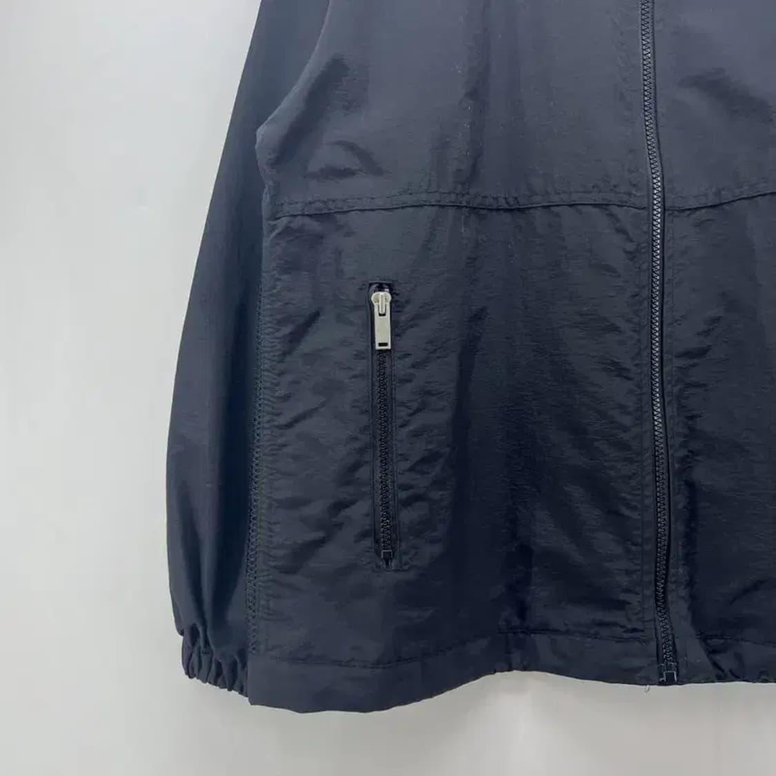 스몰 슬로우애시드 오버핏 블랙 바람막이 점퍼 자켓 블랙 빈티지 상품이미지3