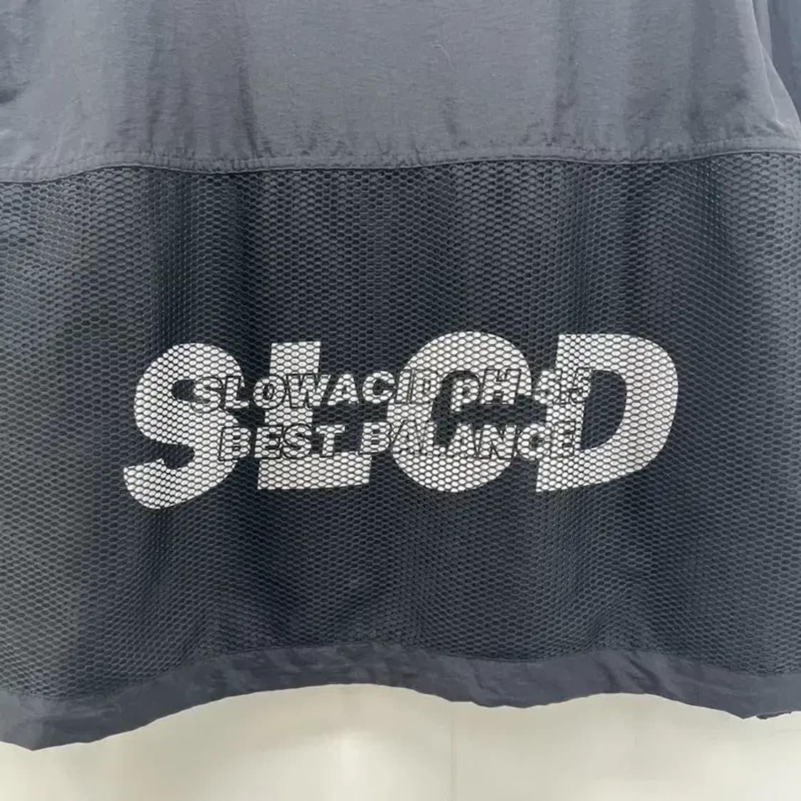 스몰 슬로우애시드 오버핏 블랙 바람막이 점퍼 자켓 블랙 빈티지 상품이미지6