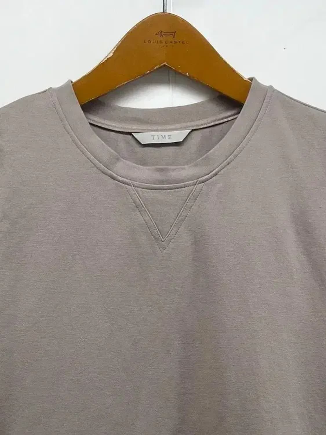 100 타임 한섬 오버핏 무지 반팔티셔츠 미니멀룩 빈티지 상품이미지4