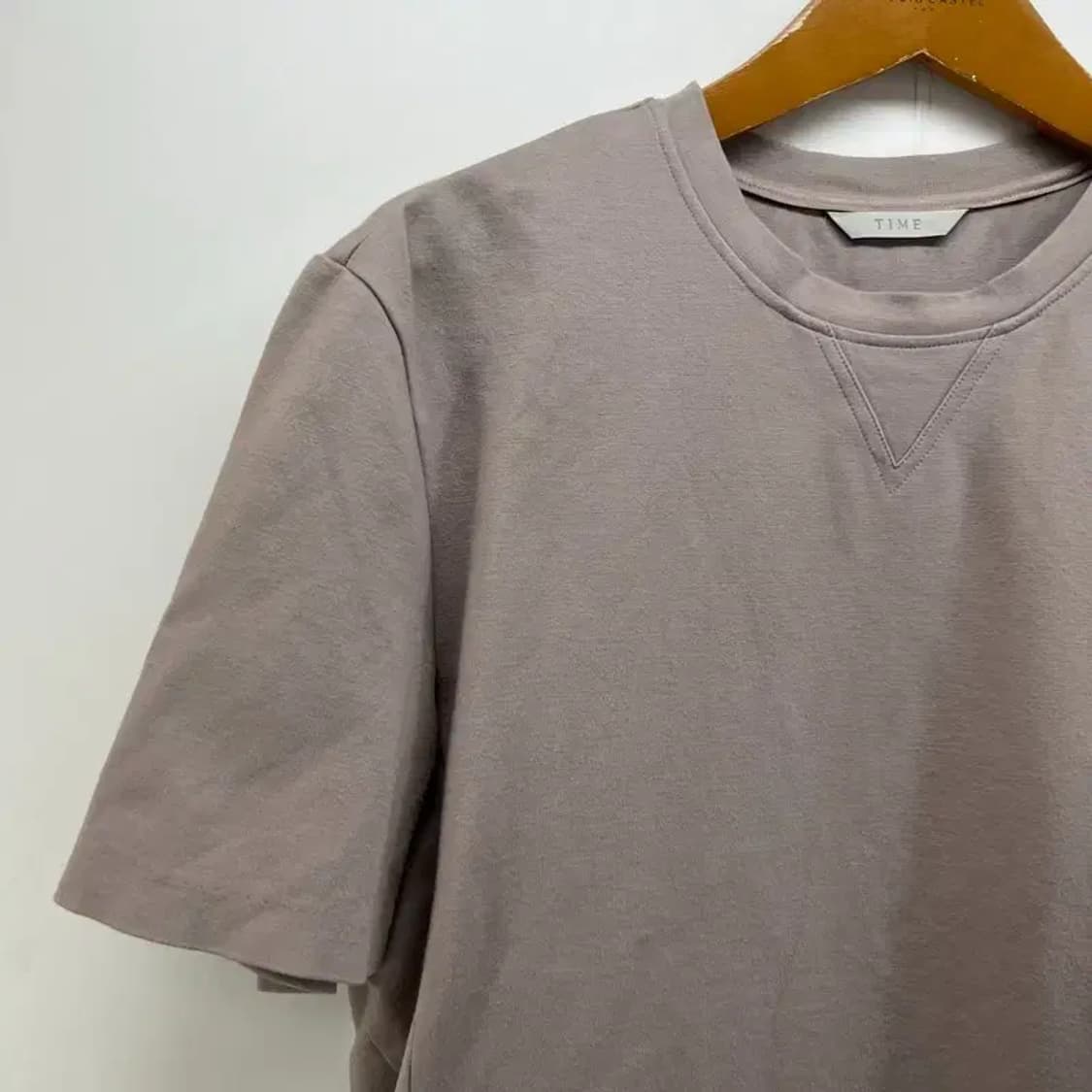 100 타임 한섬 오버핏 무지 반팔티셔츠 미니멀룩 빈티지 상품이미지8