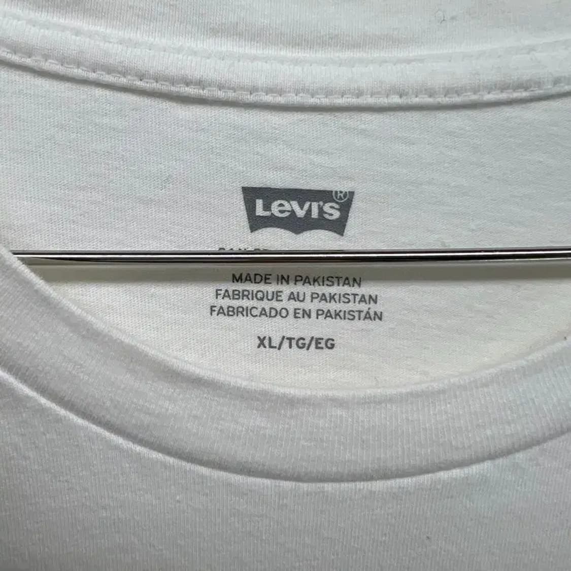 xl 리바이스 빅로고 오버핏 반팔티셔츠 화이트 상품이미지9