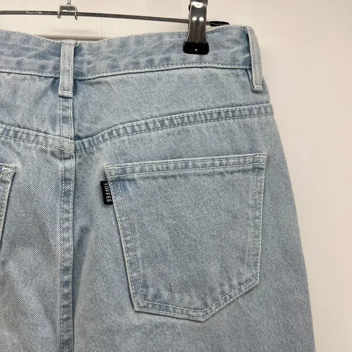 스몰 토피 남여공용 와이드 연청 데님팬츠 청바지 새상품급 상품이미지7