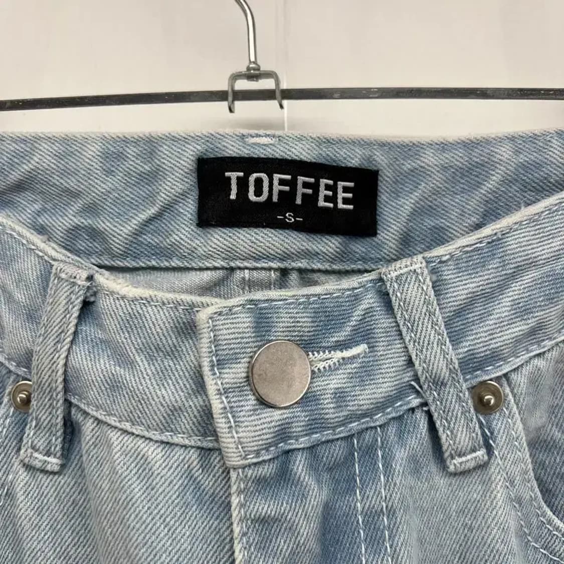 스몰 토피 남여공용 와이드 연청 데님팬츠 청바지 새상품급 상품이미지8