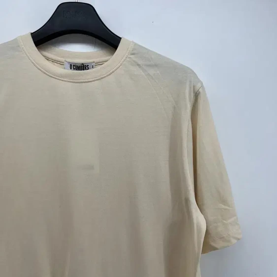 2 미사용 큐컴버스 남여공용 무지 반팔티셔츠 빈티지 상품이미지3