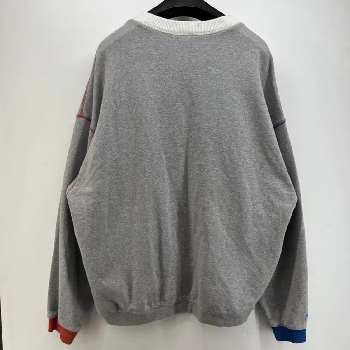 105 밀레클래식 헨리넥 오버핏 맨투맨티셔츠 그레이 상품이미지2