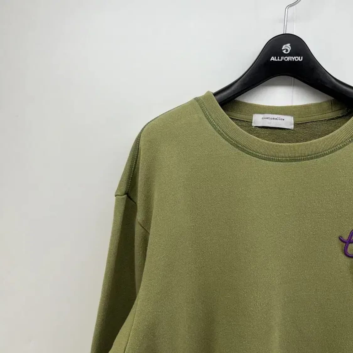 100 커스텀멜로우 패치로고 간절기룩 맨투맨티셔츠 오버칫 상품이미지4