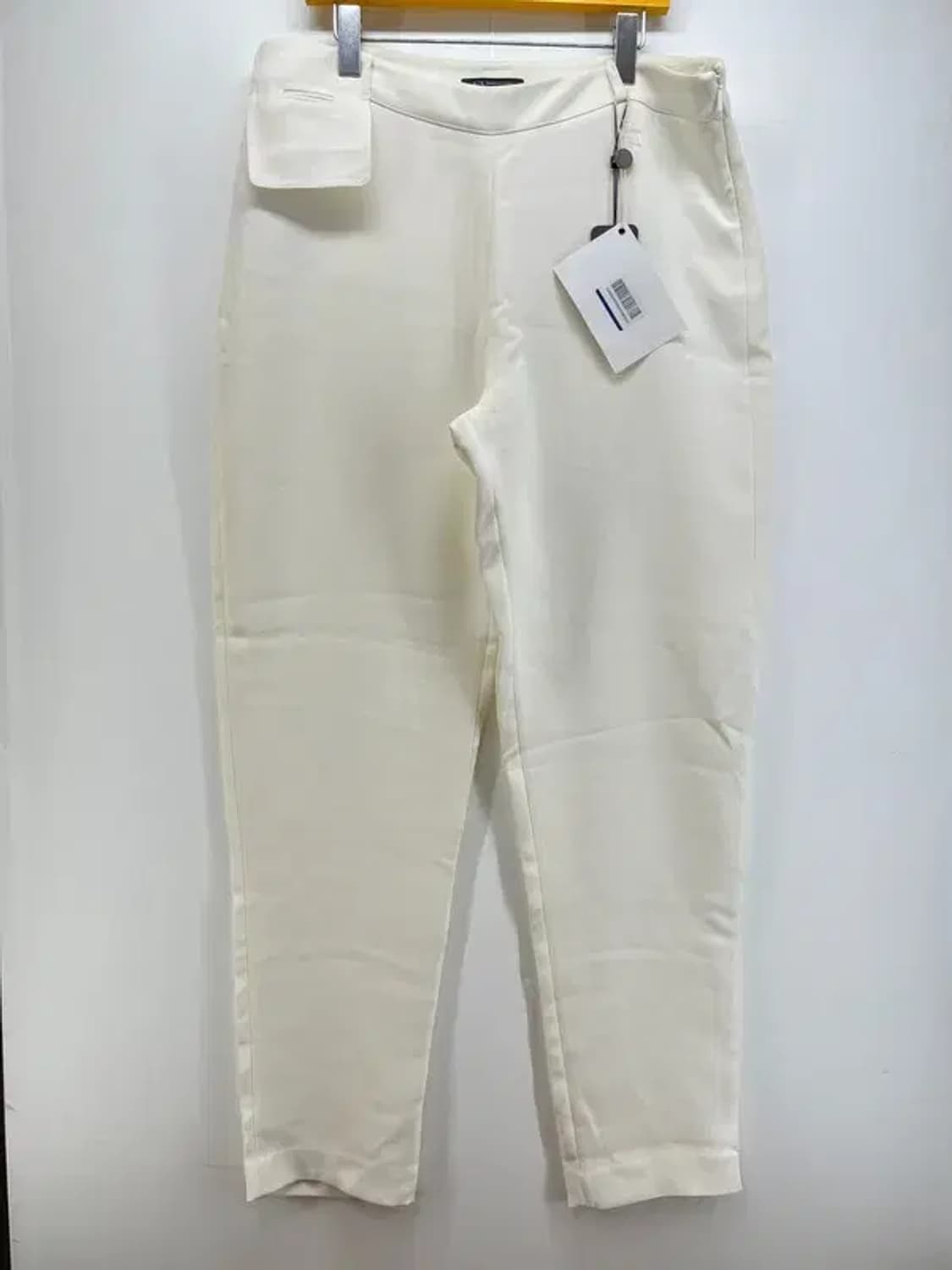 미사용 아르마니 익스체인지 화이트 와이드팬츠 여자바지 크림 상품이미지1