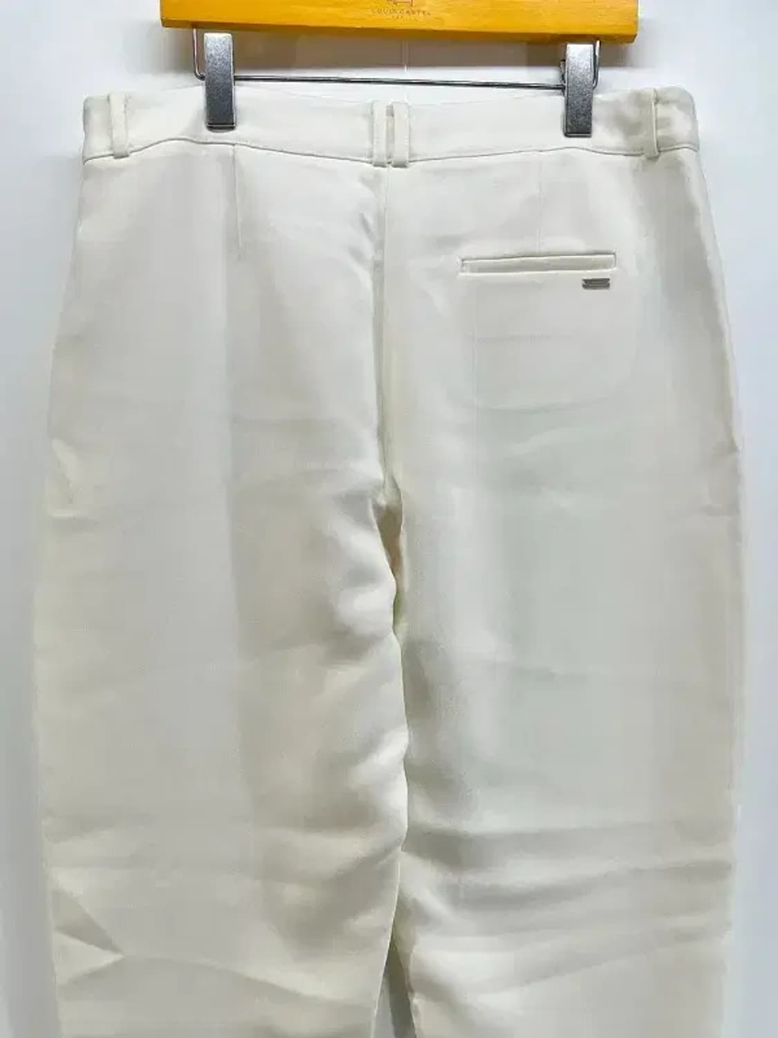 미사용 아르마니 익스체인지 화이트 와이드팬츠 여자바지 크림 상품이미지4