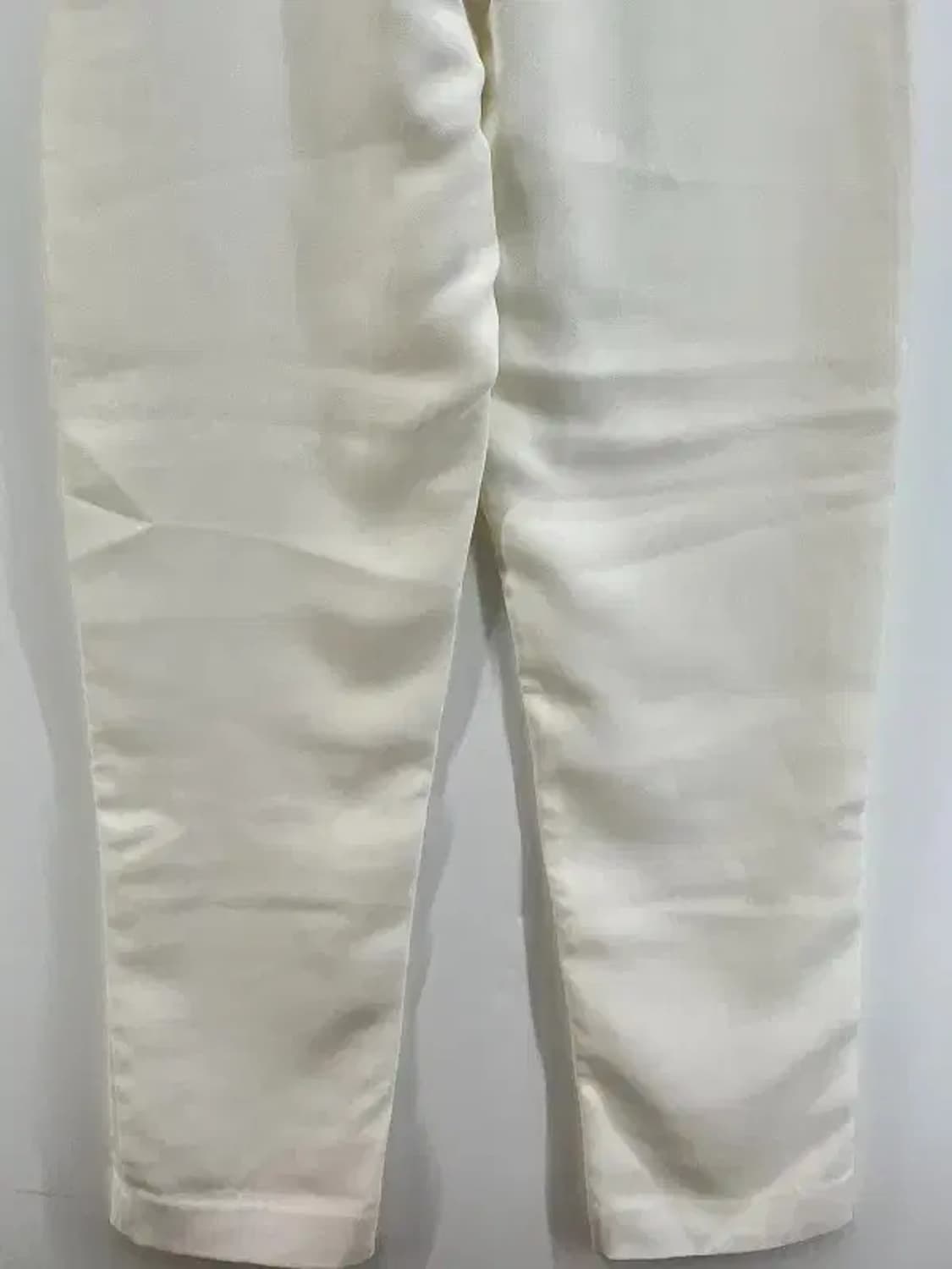 미사용 아르마니 익스체인지 화이트 와이드팬츠 여자바지 크림 상품이미지5