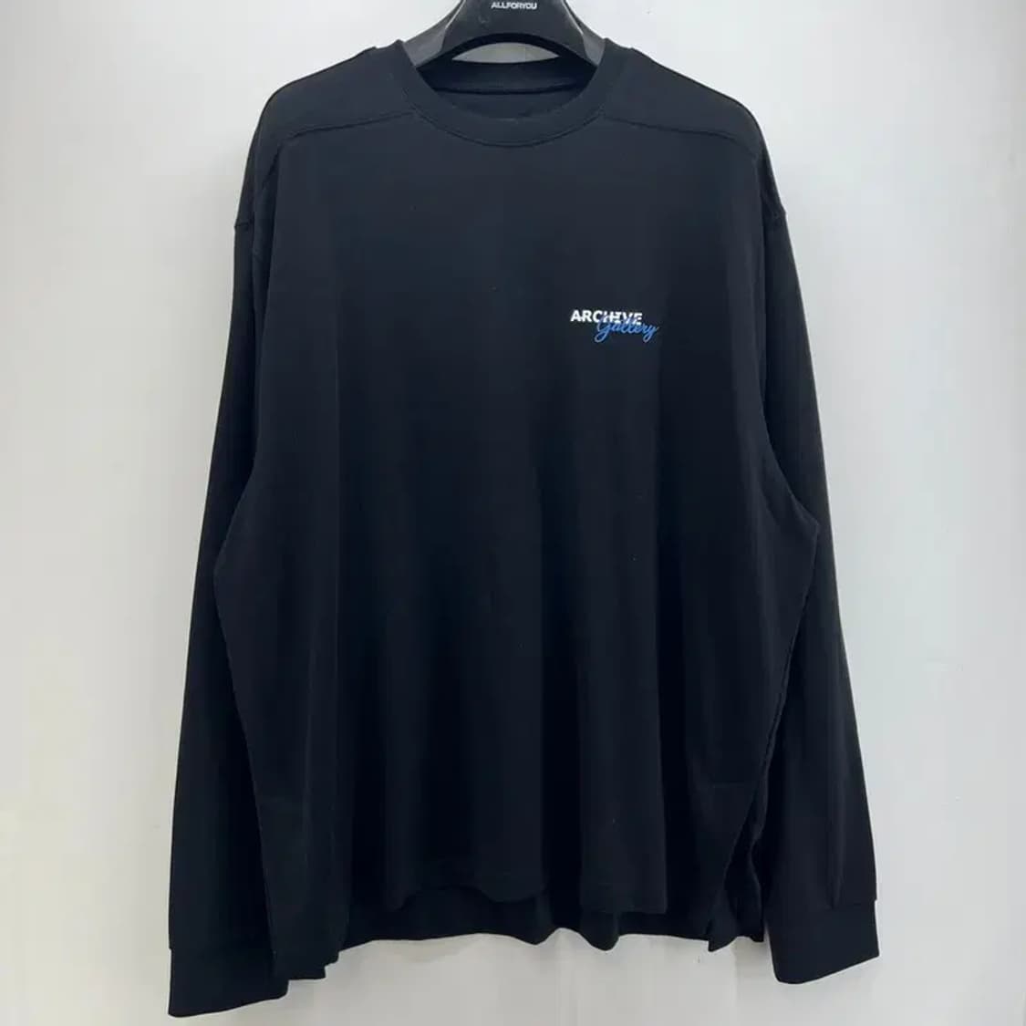 105 일꼬르소 남자 새상품급 블랙 얇은 긴팔 티셔츠 쭉티 블랙 상품이미지1