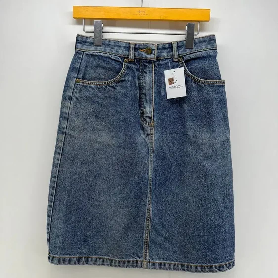 66 Lee 새상품 우먼 올드스쿨 데님 미디스커트 인디고 라이트 상품이미지2