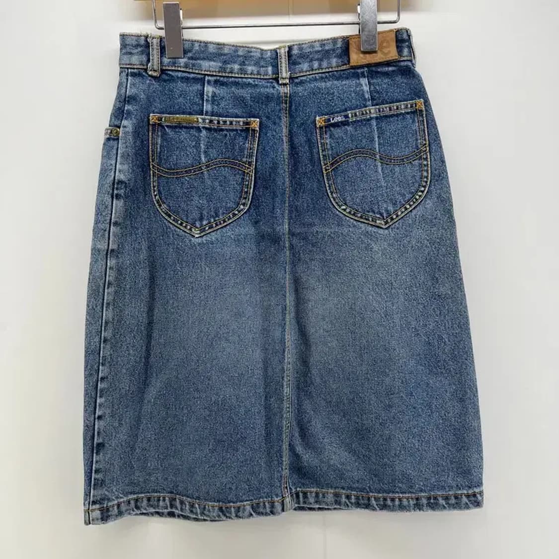 66 Lee 새상품 우먼 올드스쿨 데님 미디스커트 인디고 라이트 상품이미지3