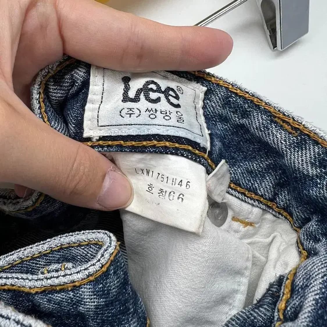 66 Lee 새상품 우먼 올드스쿨 데님 미디스커트 인디고 라이트 상품이미지8