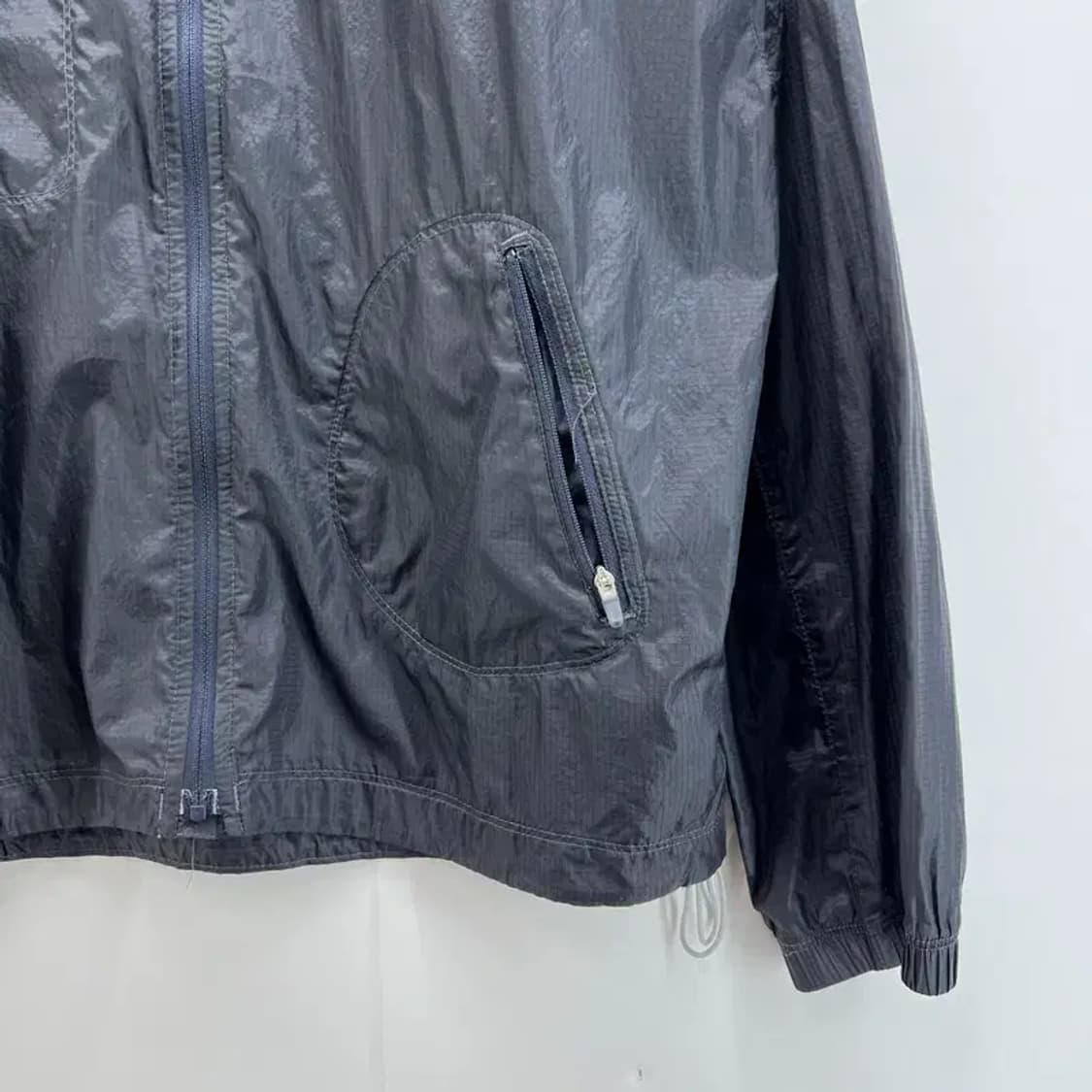 미디움 나이키 올드스쿨 얇은 바람막이 자켓 블랙 빈티지 상품이미지7