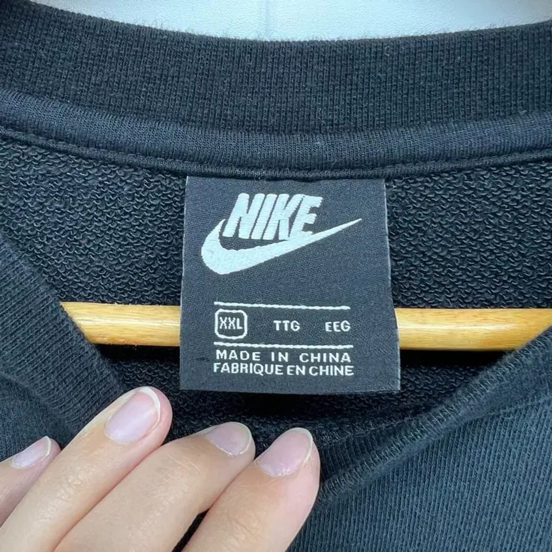 xxl 나이키 스우시 빅사이즈 오버핏 블랙 맨투맨 티셔츠 상품이미지10