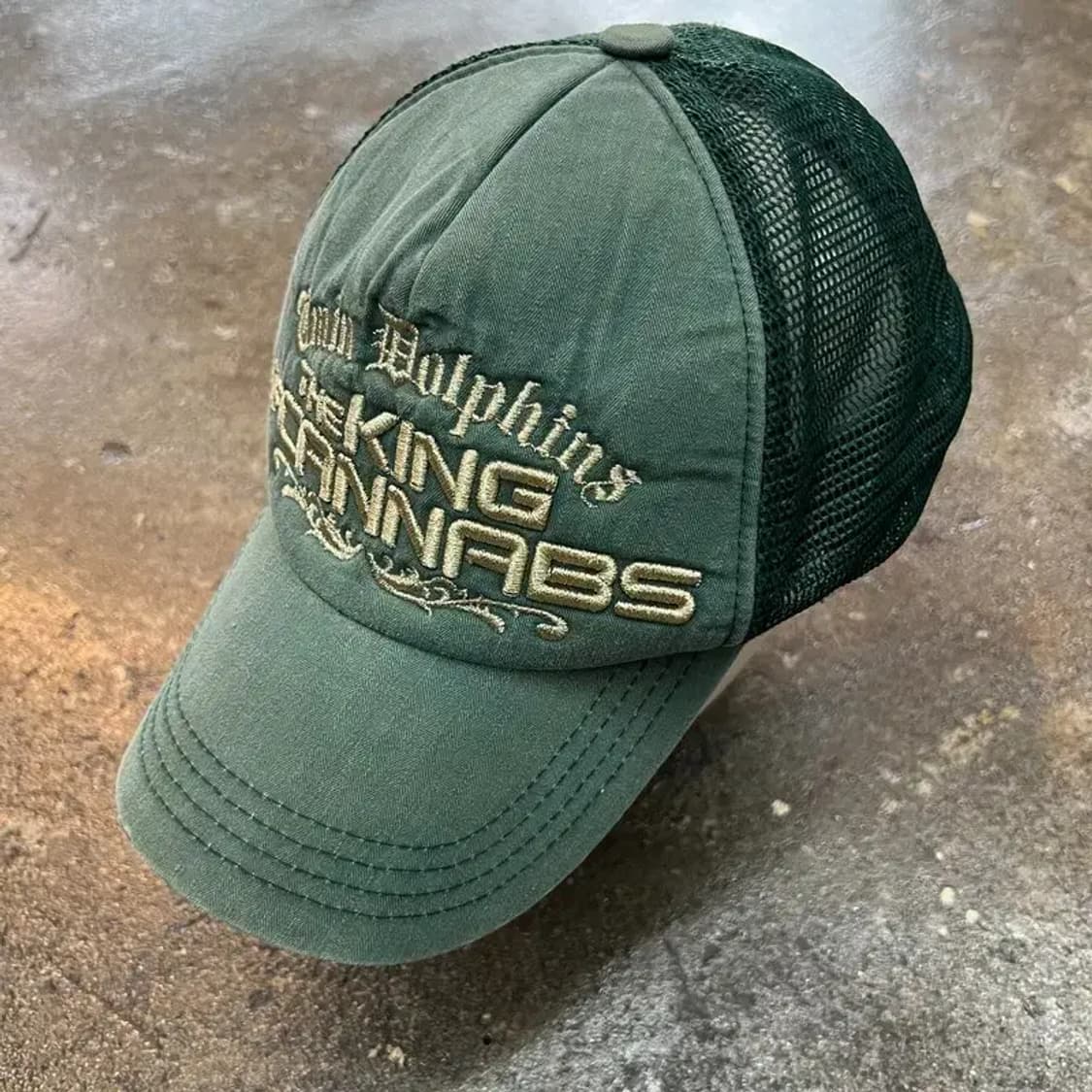 os y2k 빈티지 여름 매쉬 볼캡 모자 녹색 카키 빈티지룩 상품이미지3