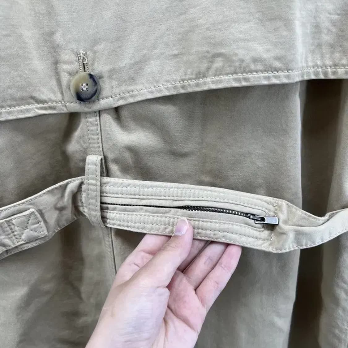 90 디젤 여자 y2k 트렌치 코트 자켓 베이지 빈티지 여자롱점퍼 상품이미지10