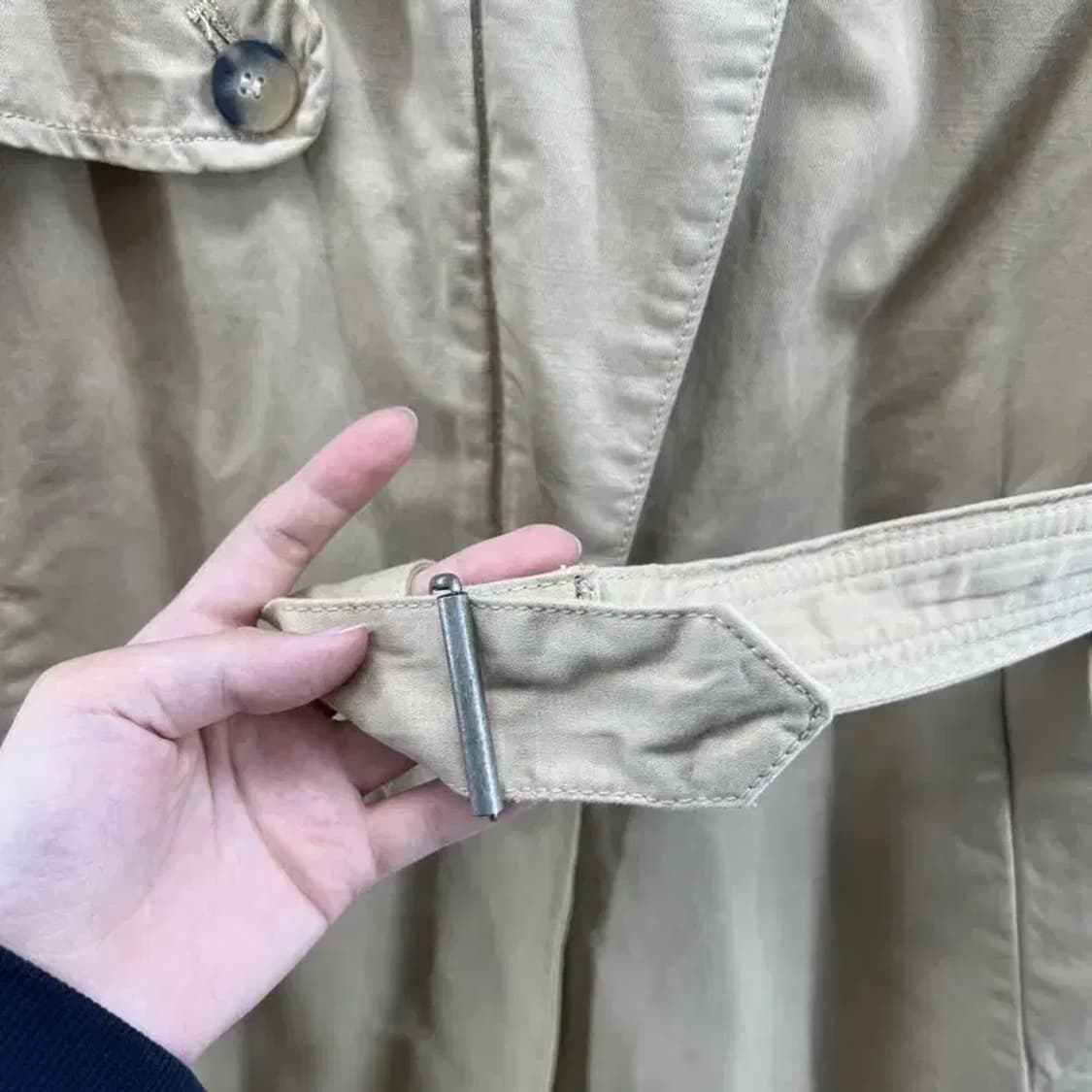 90 디젤 여자 y2k 트렌치 코트 자켓 베이지 빈티지 여자롱점퍼 상품이미지6