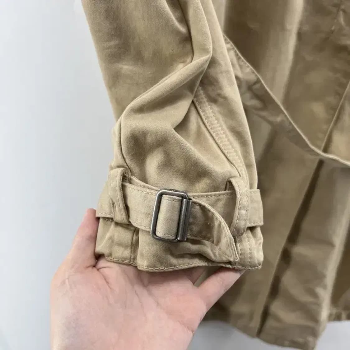 90 디젤 여자 y2k 트렌치 코트 자켓 베이지 빈티지 여자롱점퍼 상품이미지8