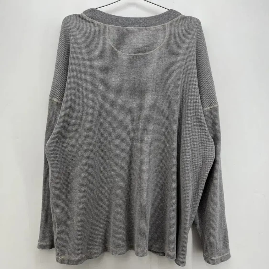 os 더오픈프로젝트 오버핏 와플 긴팔티셔츠 그레이 상품이미지2