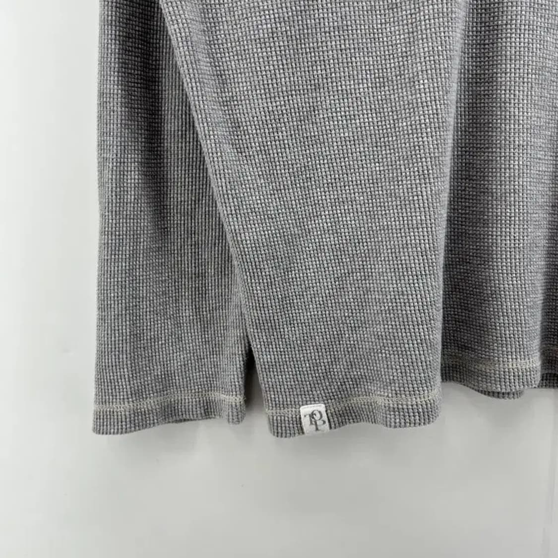 os 더오픈프로젝트 오버핏 와플 긴팔티셔츠 그레이 상품이미지4