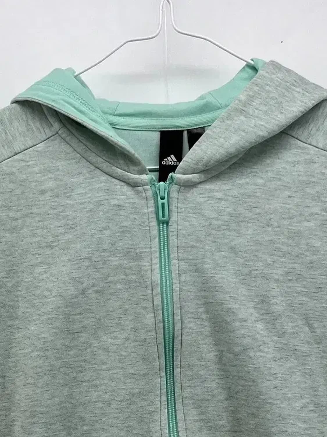 160 아디다스 여자 트레이닝 운동 후드집업티셔츠 민트트레이닝복 상품이미지5