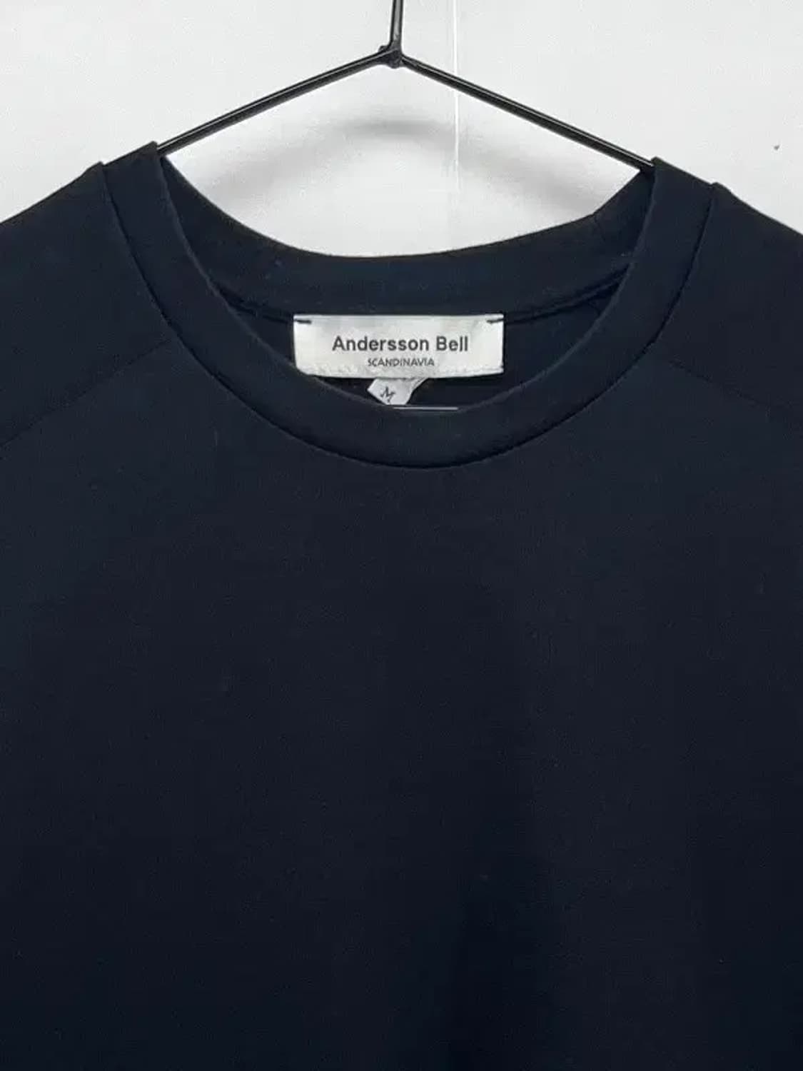 미디움 앤더슨벨 오버핏 무지 반팔티셔츠 블랙 남여공용 여름반팔 상품이미지4