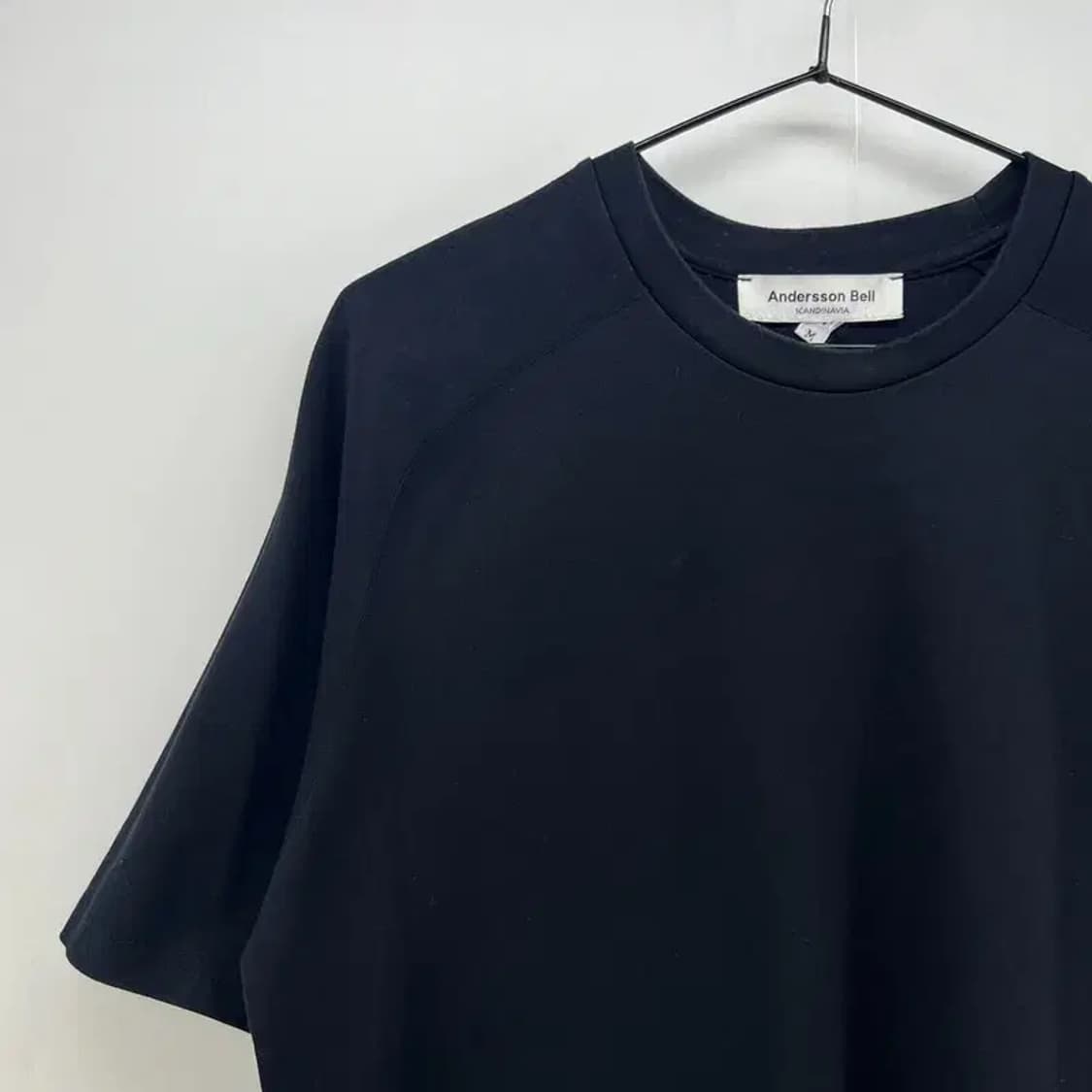 미디움 앤더슨벨 오버핏 무지 반팔티셔츠 블랙 남여공용 여름반팔 상품이미지7